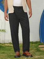 Campus Sutra Lightweight - Creased-Check Trousers