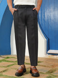 Campus Sutra Lightweight - Tailored Linen-Blend Trousers