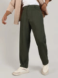 Campus Sutra Lightweight - Textured Graph Check Trousers