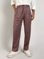 Campus Sutra Lightweight - Tailored Heathered Trousers