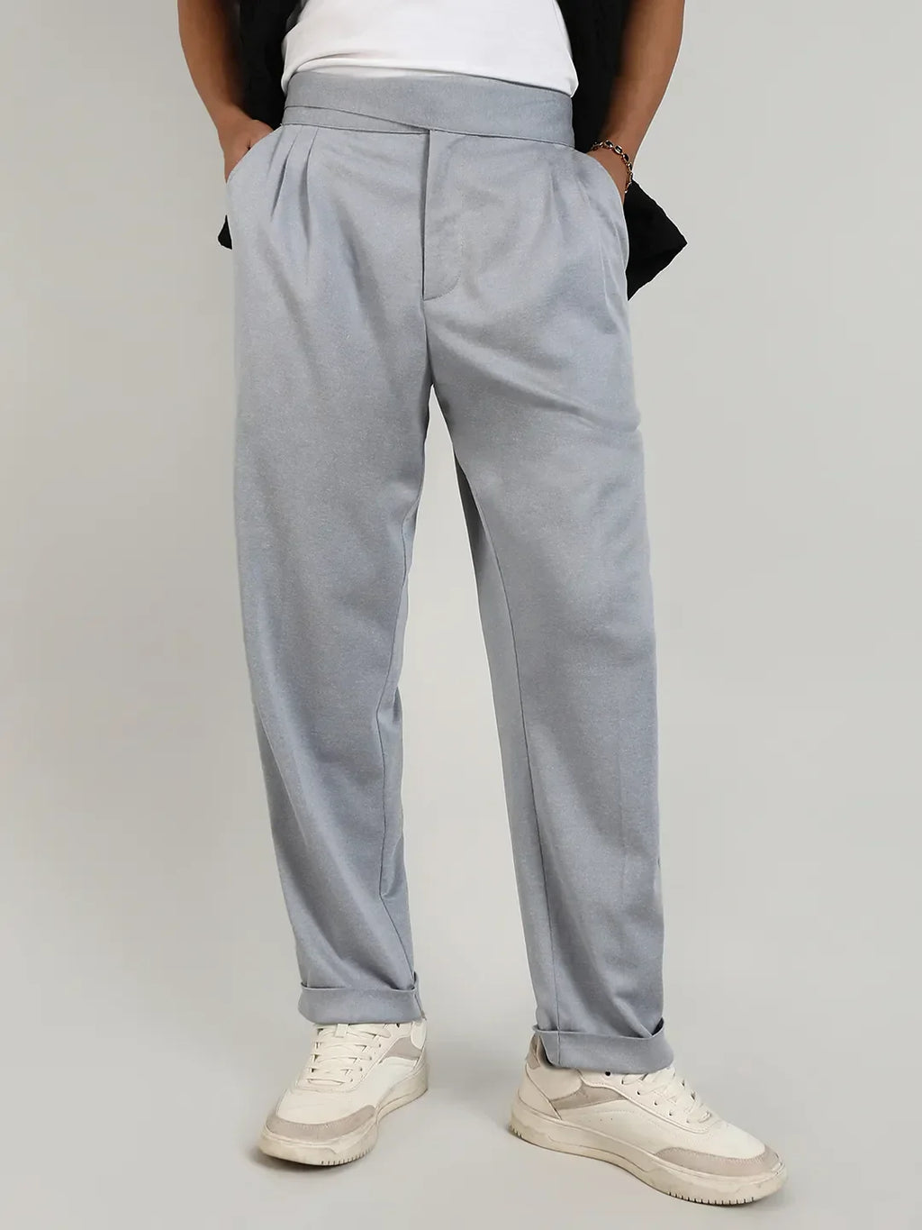 Campus Sutra Lightweight - Tailored Heathered Trousers