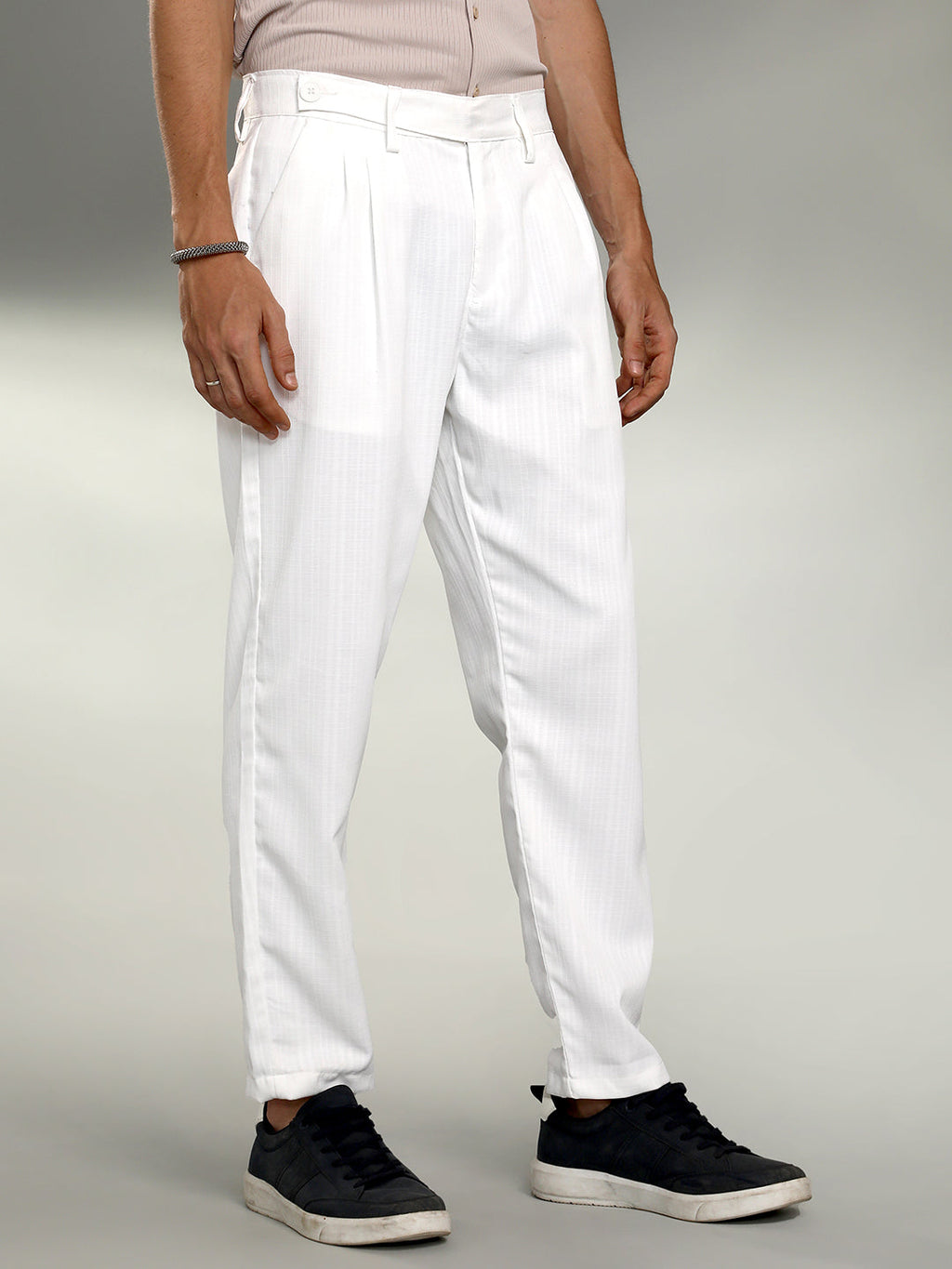 Campus Sutra Pleated Tailored Trousers