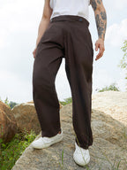 Campus Sutra Lightweight - Straight-Fit Tailored Trousers