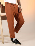 Campus Sutra Cuffed Pleated Trousers