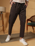 Campus Sutra Solid Utility Trousers