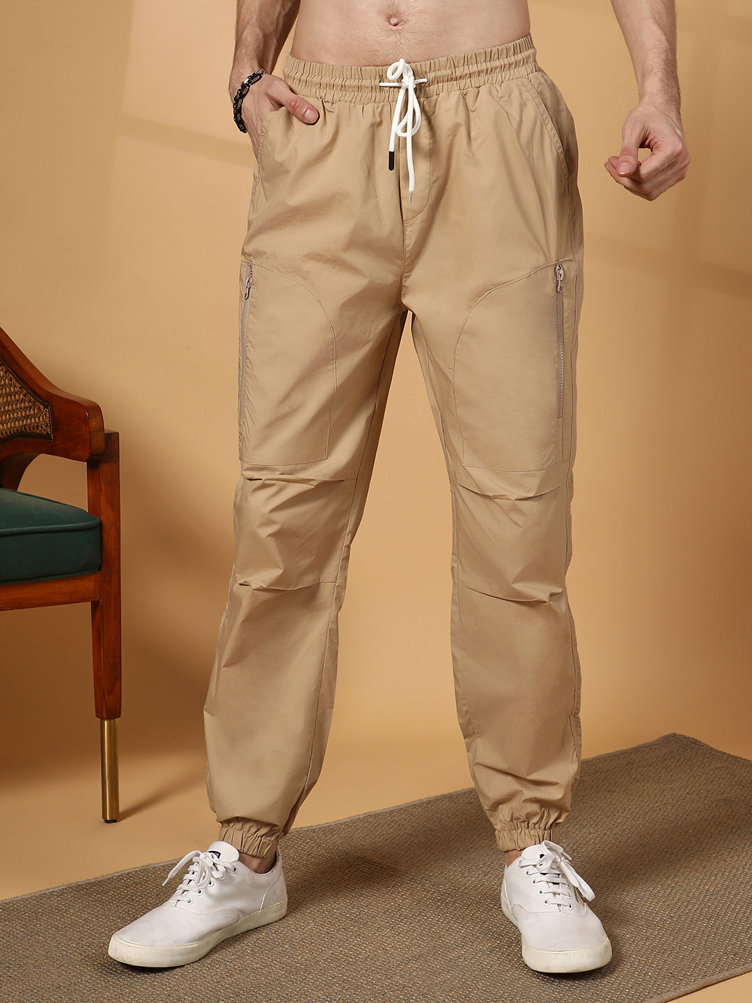Campus Sutra Parachute Utility Trousers