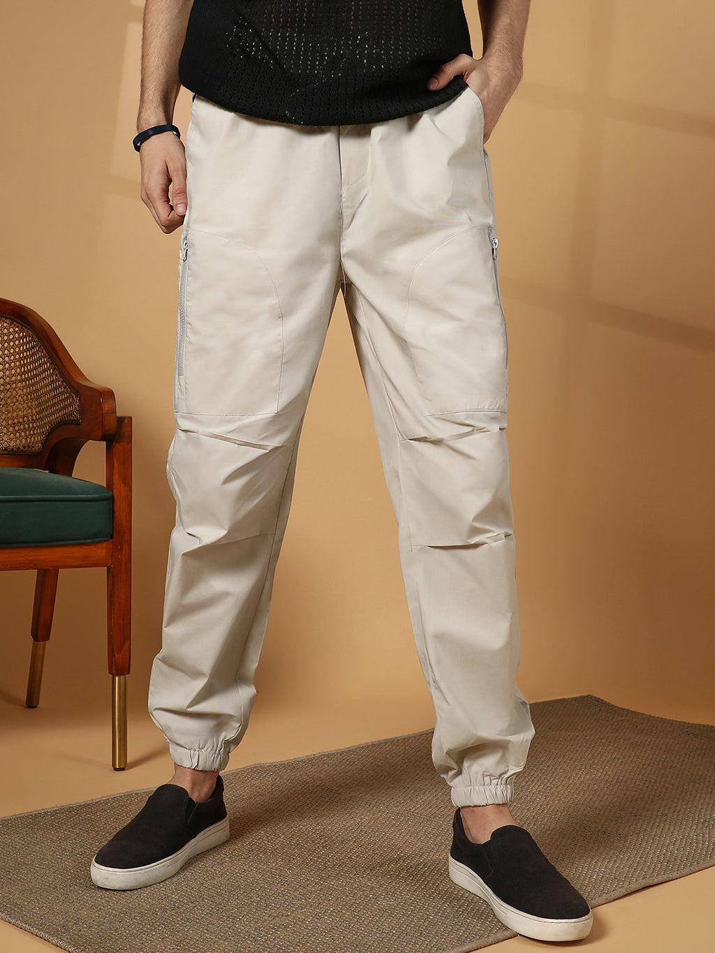 Campus Sutra Parachute Utility Trousers