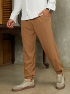 Campus Sutra Solid Belted Cargo Pants