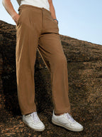 Campus Sutra Tailored Waffle Trousers