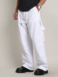 Campus Sutra Relaxed-Panel Cargo Trousers