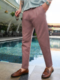 Campus Sutra Lightweight - Striped Tailored Trousers