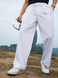 Campus Sutra Straight-Fit Ribbed Trousers