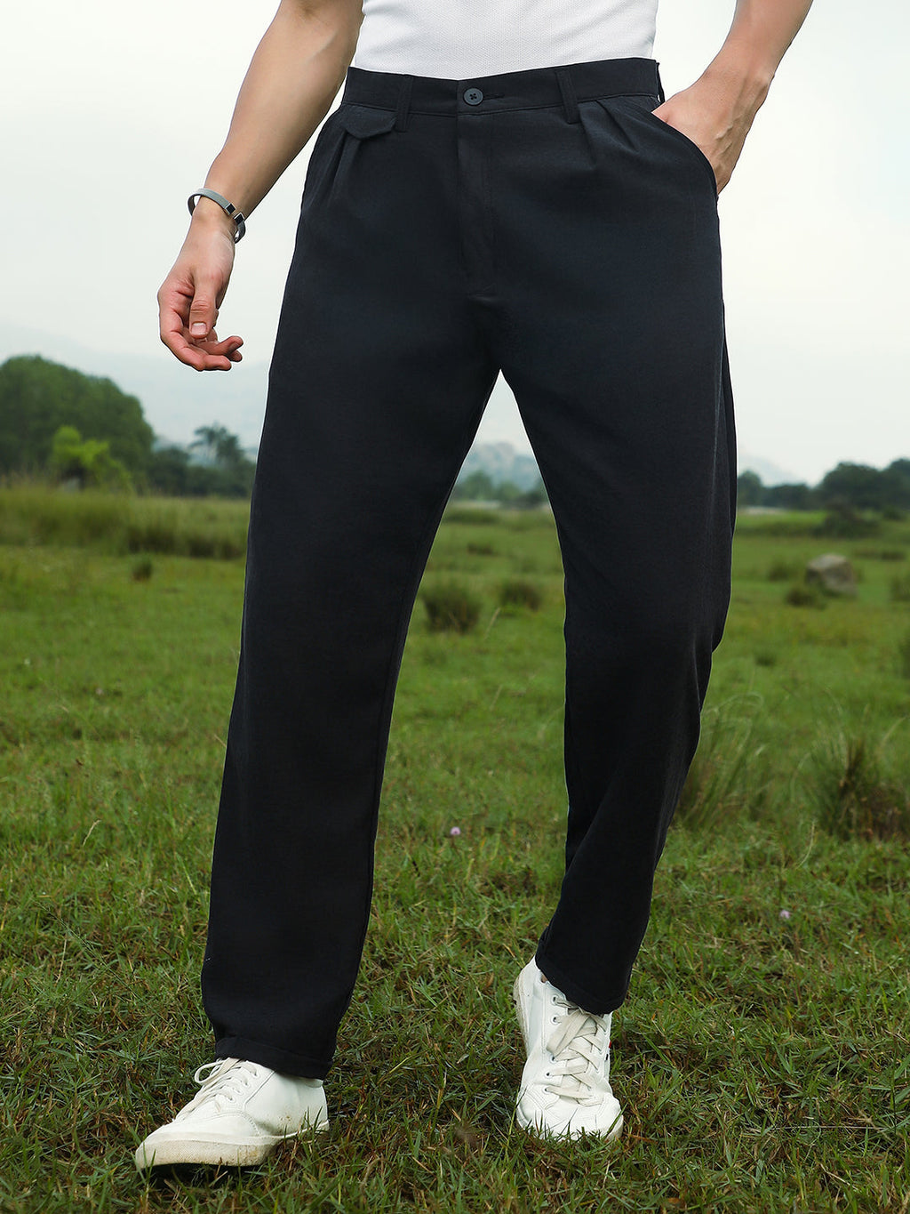 Campus Sutra Lightweight - Velvique Tailored Trousers