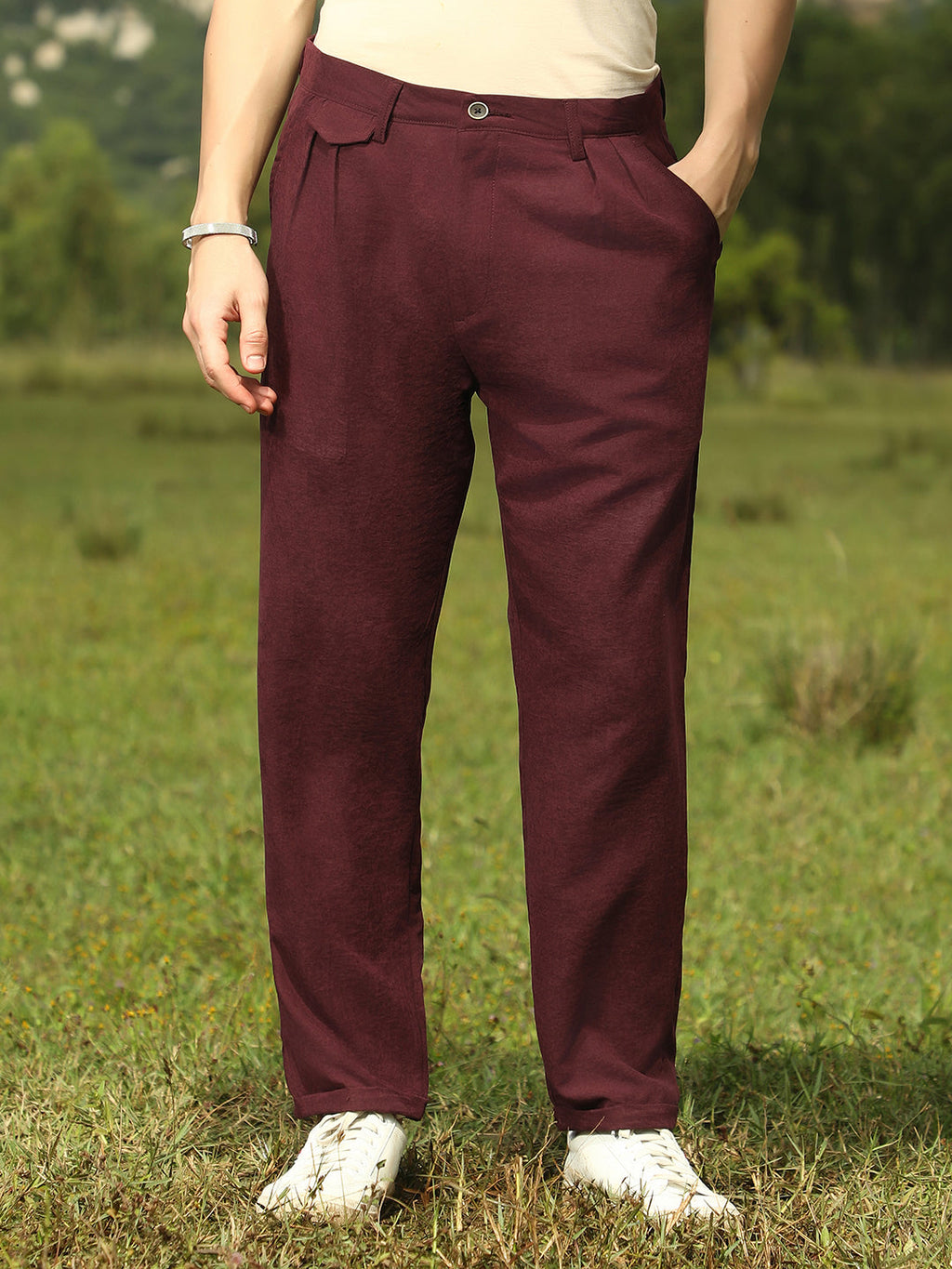 Campus Sutra Lightweight - Velvique Tailored Trousers