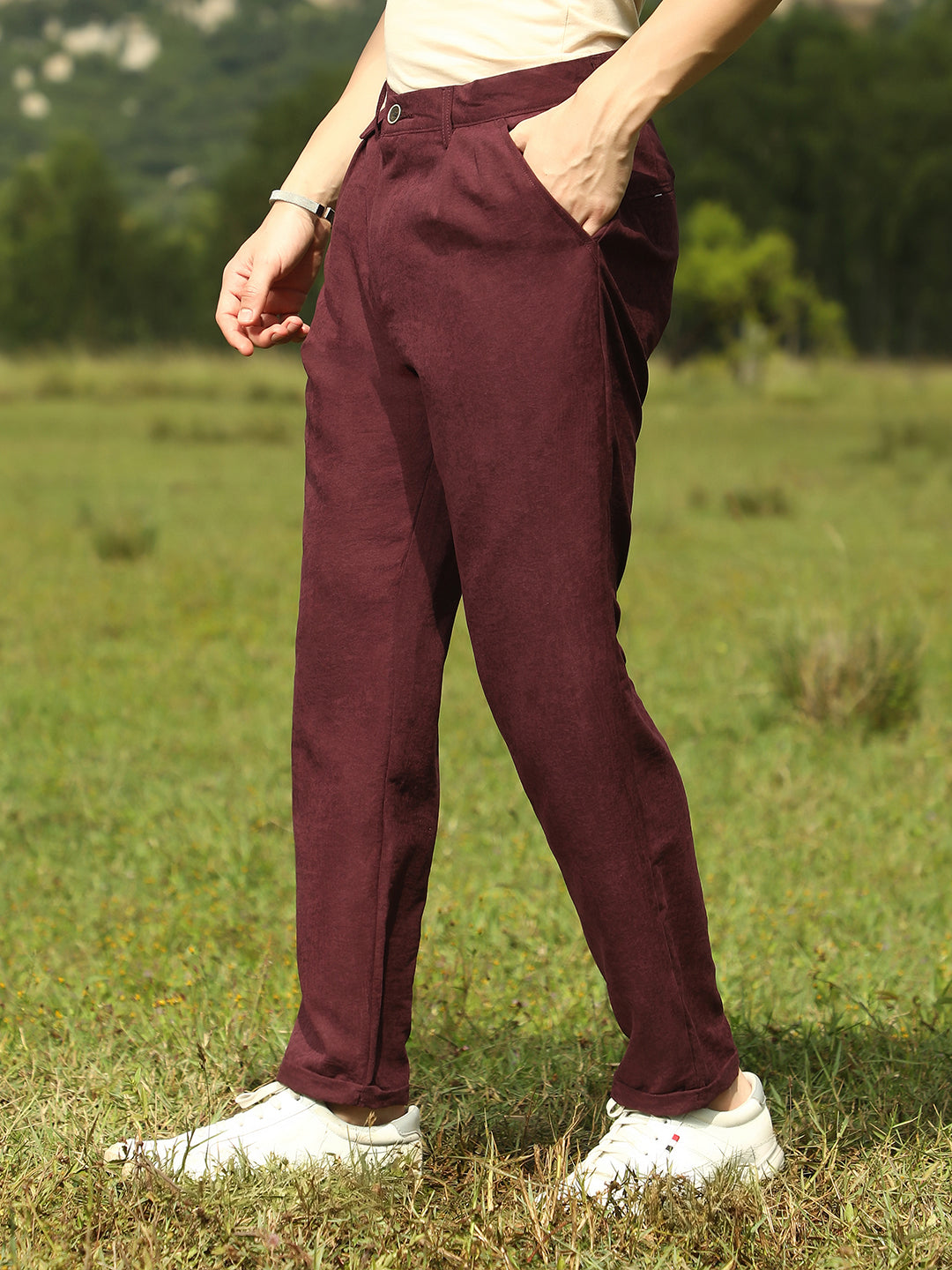 Campus Sutra Lightweight - Velvique Tailored Trousers