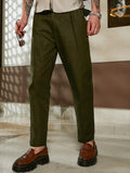Campus Sutra Striped Tailored Trousers