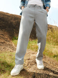 Campus Sutra Lightweight - Tailored Linen-Blend Trousers