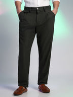 Campus Sutra Corduroy Tailored Trousers