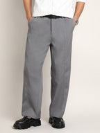 Campus Sutra Lightweight - Relaxed-Panel Tailored Trousers