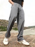 Campus Sutra Pleated Straight-Fit Tailoured Trousers