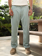Campus Sutra Lightweight - Cuffed Pleated Tailored Trousers