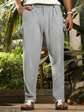 Campus Sutra Lightweight - Cuffed Pleated Tailored Trousers