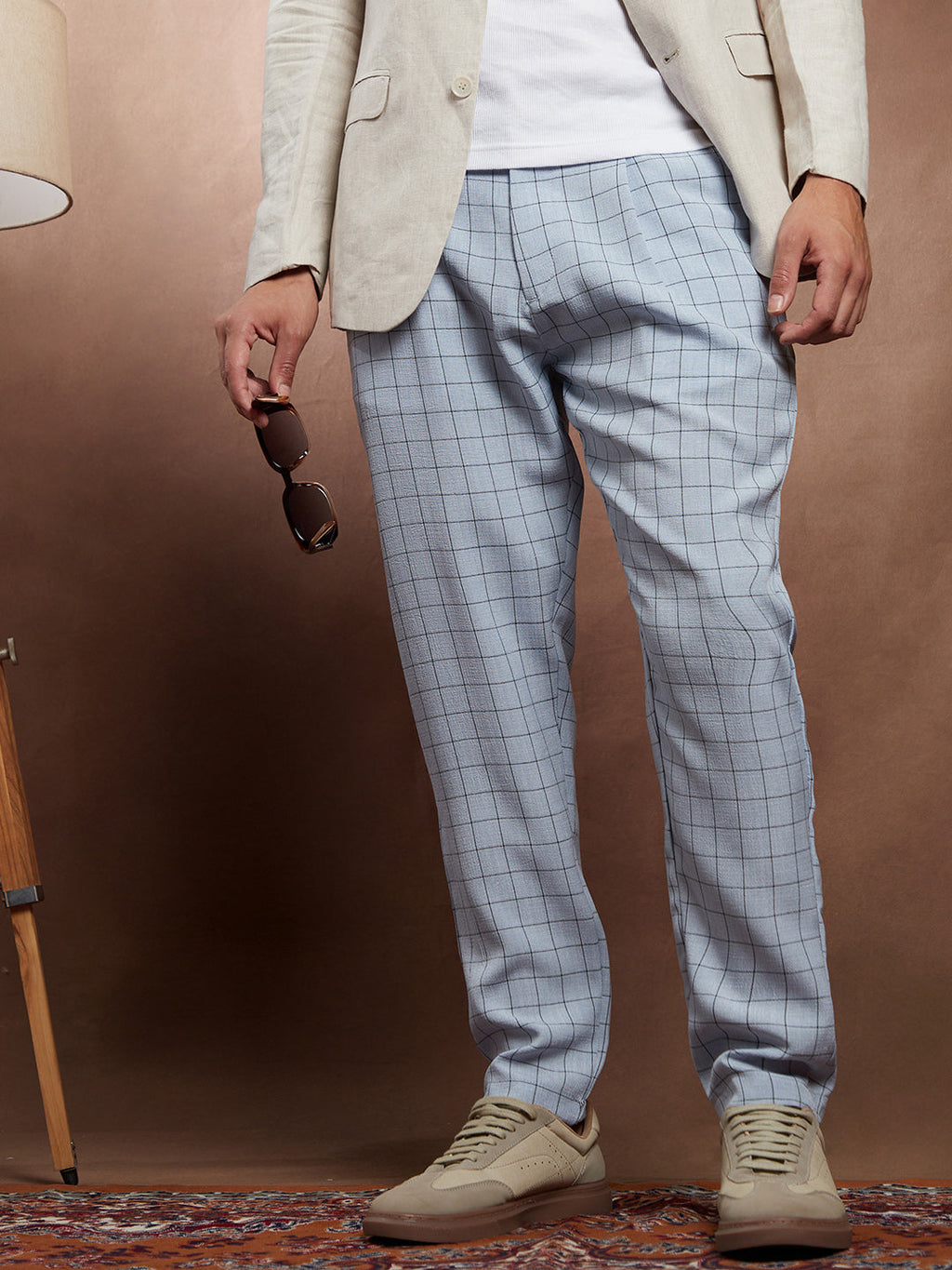 Campus Sutra Lightweight - Graph Tailored Trousers