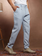 Campus Sutra Lightweight - Graph Tailored Trousers