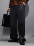 Campus Sutra Lightweight - Pleated Cuffed Trousers