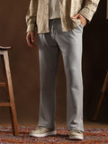 Campus Sutra Micro-Waffle Cuffed Trousers