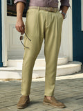 Campus Sutra Lightweight - Linen-Blend Chino Trousers