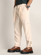 Campus Sutra Roll-Up Trousers