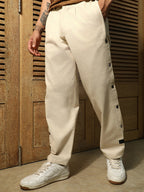 Campus Sutra Side-Snap Straight Trousers