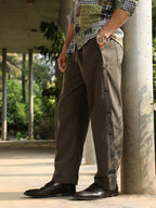 Campus Sutra Side-Snap Straight Trousers