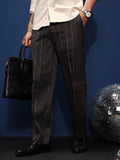 Campus Sutra Lightweight - Unbalanced-Ridge Straight Trousers