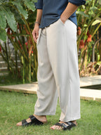 Campus Sutra Pleated-Fold Korean Trousers
