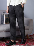 Campus Sutra Lightweight - Graph-Check Staright Trousers