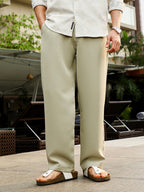 Campus Sutra Lightweight - Solid Relaxed-Chino Trousers