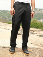 Campus Sutra Lightweight - Pleated Utility-Tapered Trousers