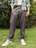 Campus Sutra Pleated Utility-Tapered Trousers