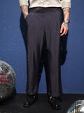 Campus Sutra Pleated Cuffed Trousers