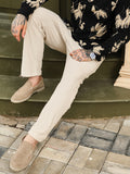 Campus Sutra Textured Extended-Waistband Trousers