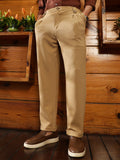 Campus Sutra Twill-Pleated Trousers