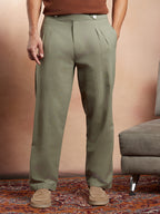 Campus Sutra Lightweight - Linen-Blend Cigrette Trousers