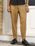 Campus Sutra Pleated-Tapered Trousers