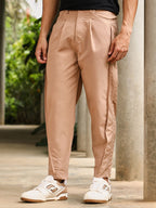 Campus Sutra Panelled-Tapered Trousers