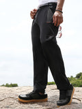 Campus Sutra Extended-Waistband Straight Trousers