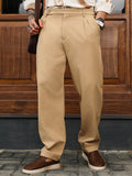 Campus Sutra Extended-Waistband Pleated Trousers