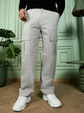 Campus Sutra Contrast-Stitch Utility Trousers