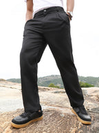 Campus Sutra Lightweight - Pleated Straight-Fit Tailoured Trousers